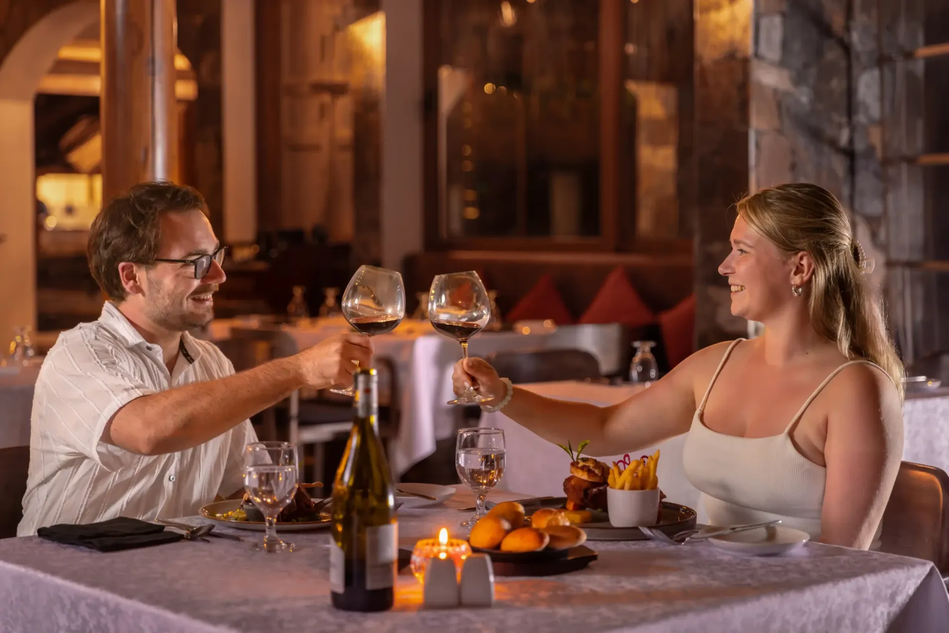 Couple Having a Meal at 98 Acres Resort and Spa