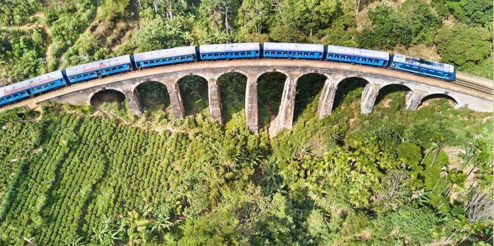 Train On the Nine Arch Bridge