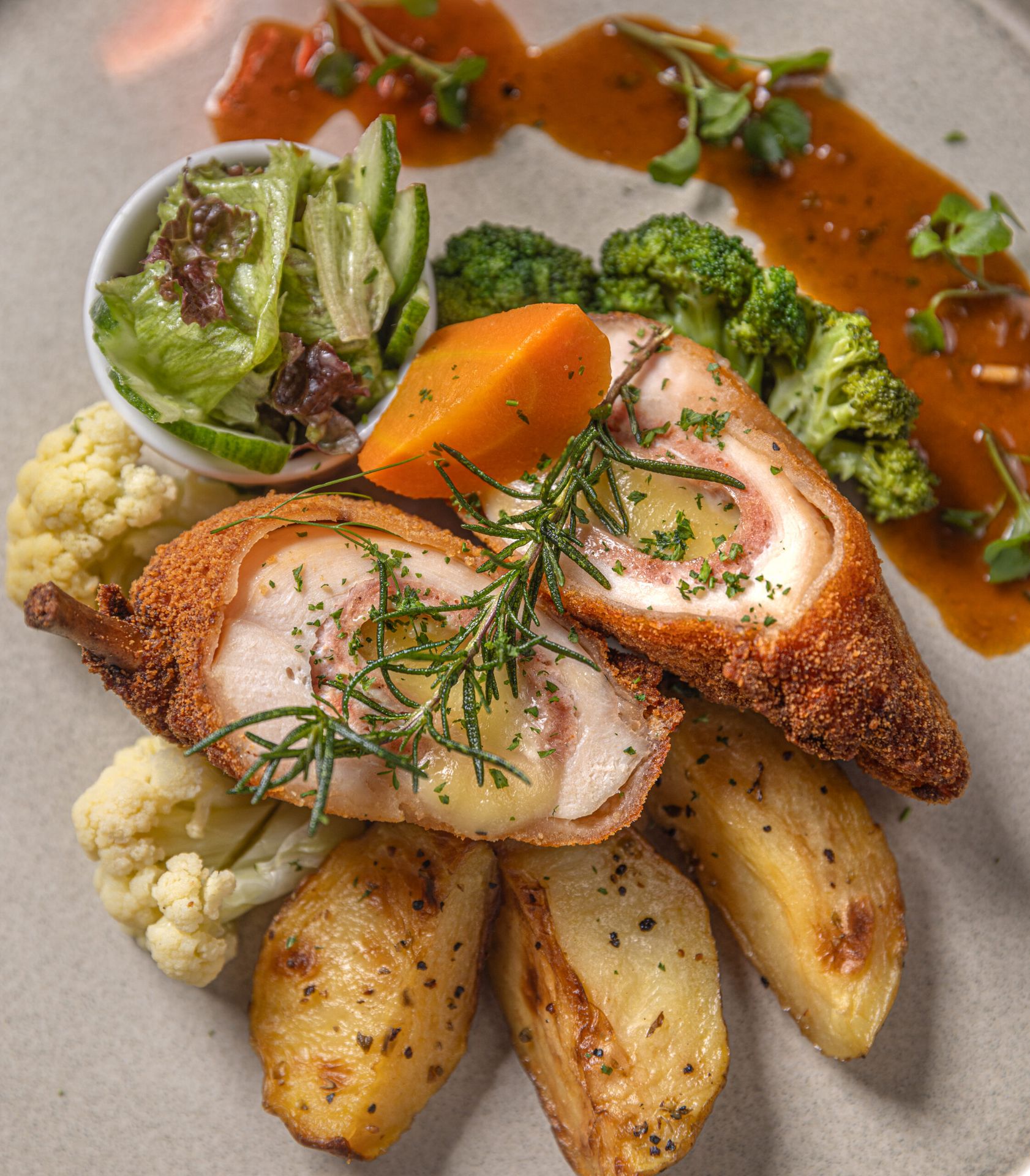 Gourmet Dish Served at 98 Acres Resort and Spa
